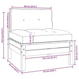VidaXL Tuinbank 2-zits Grenenhout Zwart - Nu 56% Korting!