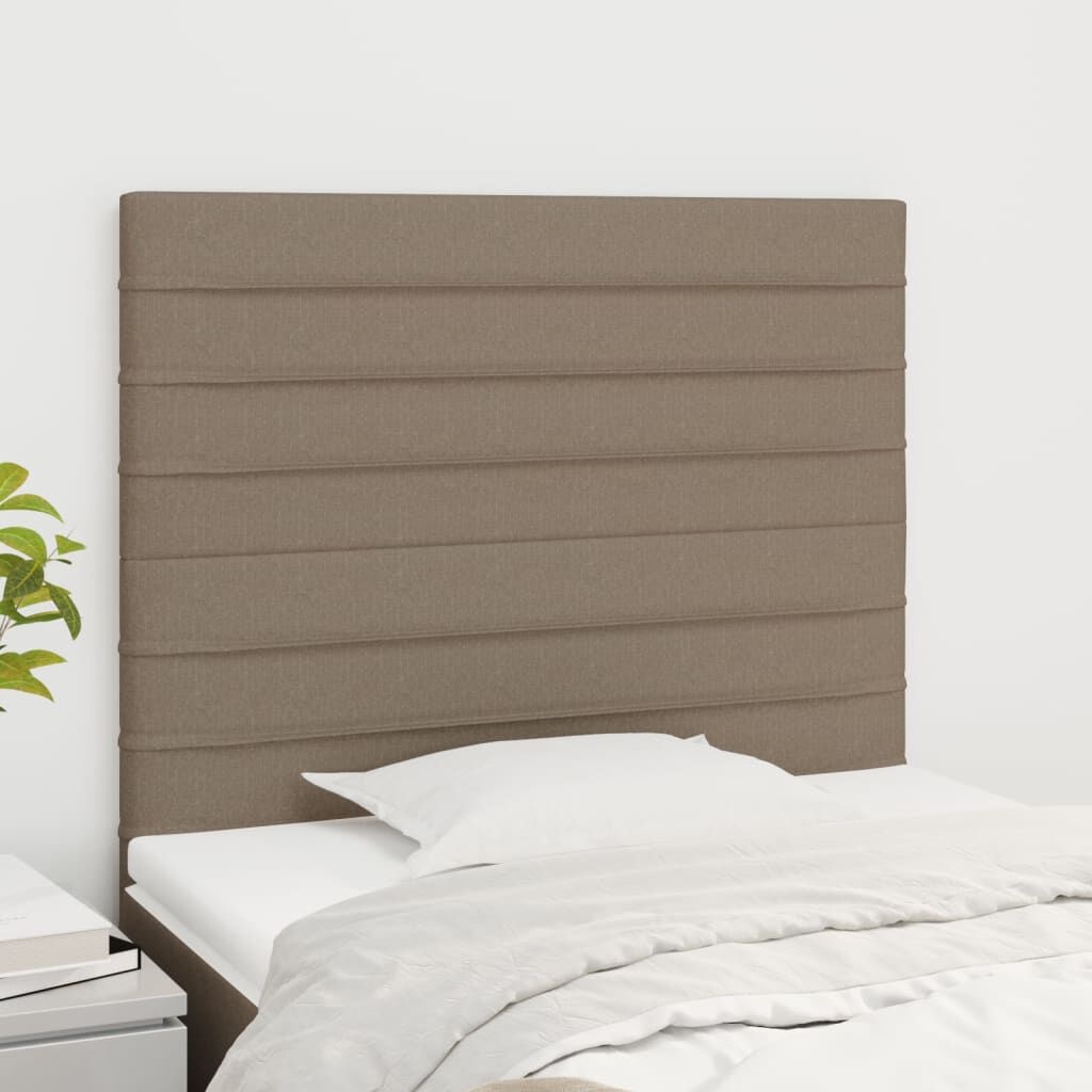 VidaXL Hoofdborden 2 st. 100x5x78/88 cm Stof Taupe - 40% Korting!