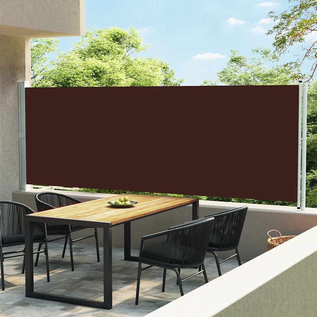 VidaXL Uittrekbaar Tuinscherm Bruin 600x160cm - 64% Korting!