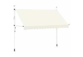 vidaXL Luifel 350cm Crème - Handmatig Uittrekbaar - 51% Korting!