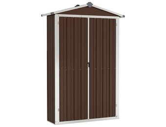 VidaXL Tuinschuur Bruin (60% Korting) - Gegalvaniseerd Staal - 116x45x175cm