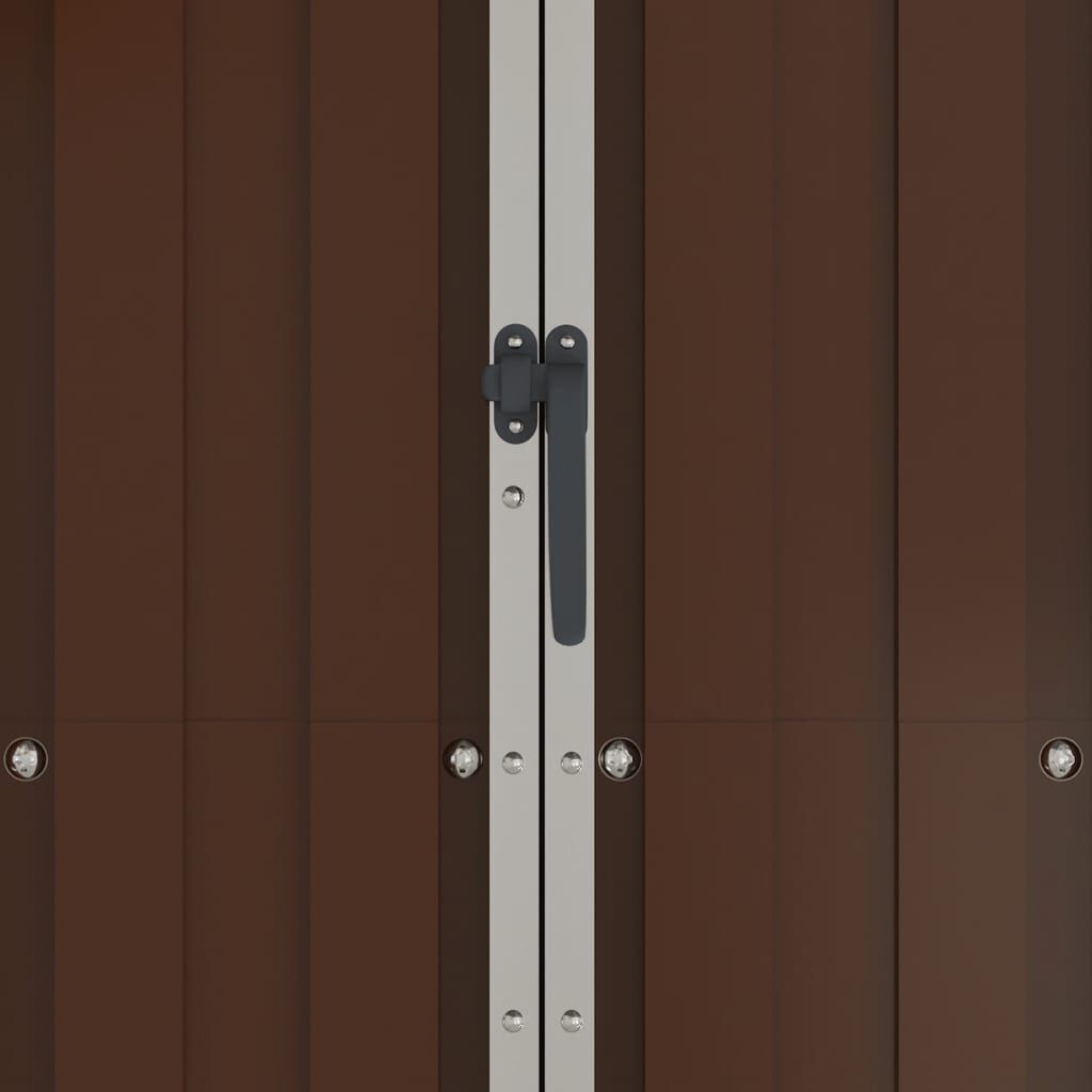 VidaXL Tuinschuur Bruin (60% Korting) - Gegalvaniseerd Staal - 116x45x175cm