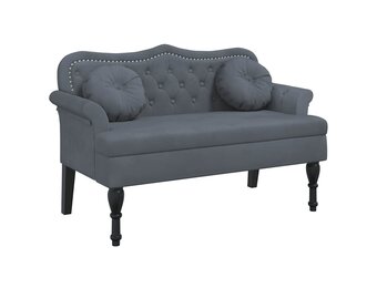 vidaXL Bankje Fluweel Donkergrijs - 40% Korting! Nu van €X naar €Y