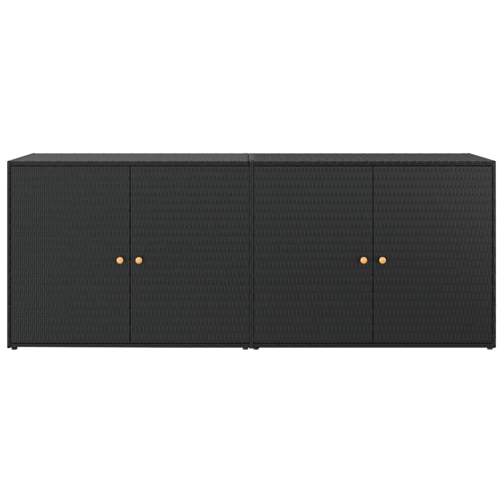 VidaXL Tuinkast Poly Rattan Zwart | 40% Korting | Zo Goed Als Nieuw!