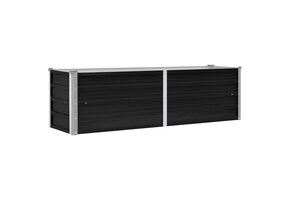 Plantenbak verhoogd VidaXL 160x40x45cm Staal Antraciet - 53% Korting!