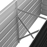 Plantenbak verhoogd VidaXL 160x40x45cm Staal Antraciet - 53% Korting!