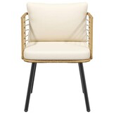 VidaXL Tuinstoel Poly Rattan Naturel met Kussens - 73% Korting!