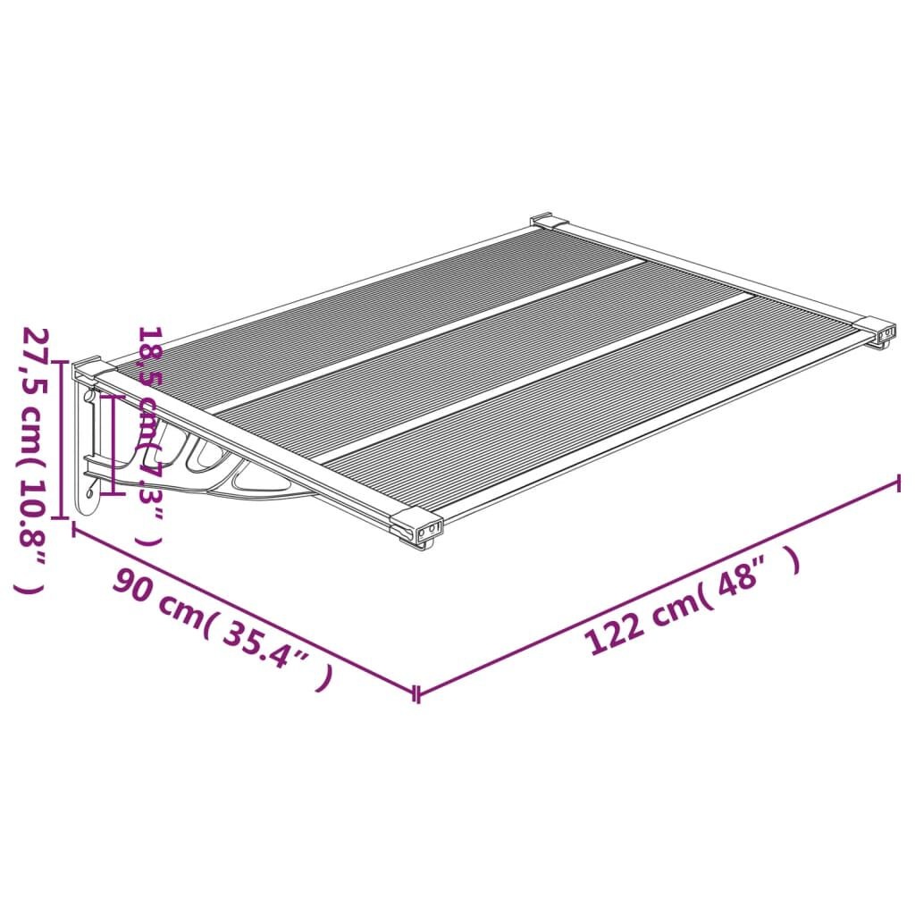 VidaXL Deurluifel 122x90cm Polycarbonaat - Nu met 46% Korting!