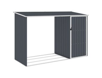 VidaXL Brandhoutschuur 245x98x159cm Staal Antraciet | 55% Korting!