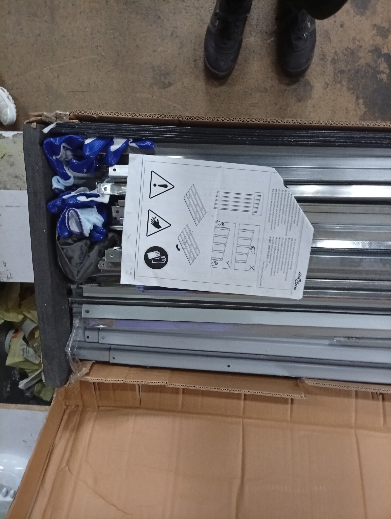 VidaXL Brandhoutschuur 245x98x159cm Staal Antraciet | 55% Korting!