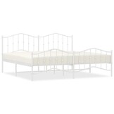 vidaXL Wit Metaal Bedframe 200x200 cm - 55% Korting! Lichte Krasjes