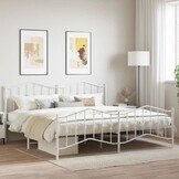 vidaXL Wit Metaal Bedframe 200x200 cm - 55% Korting! Lichte Krasjes