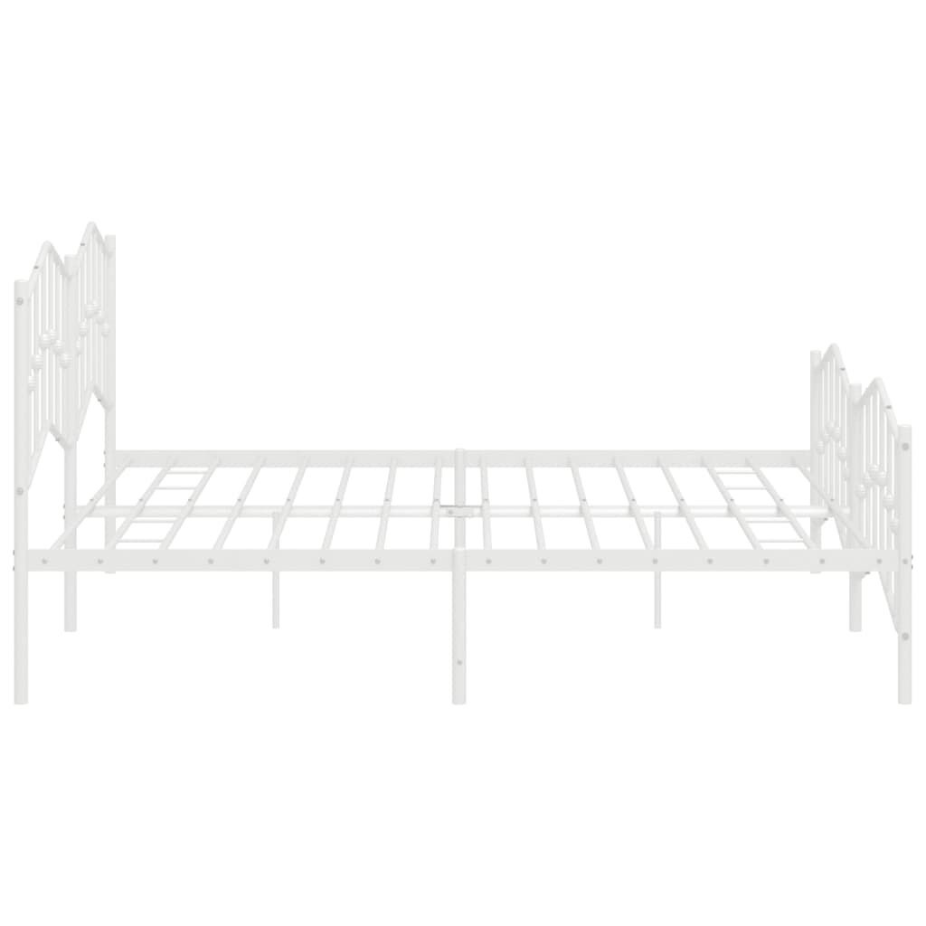 vidaXL Wit Metaal Bedframe 200x200 cm - 55% Korting! Lichte Krasjes