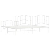 vidaXL Wit Metaal Bedframe 200x200 cm - 55% Korting! Lichte Krasjes