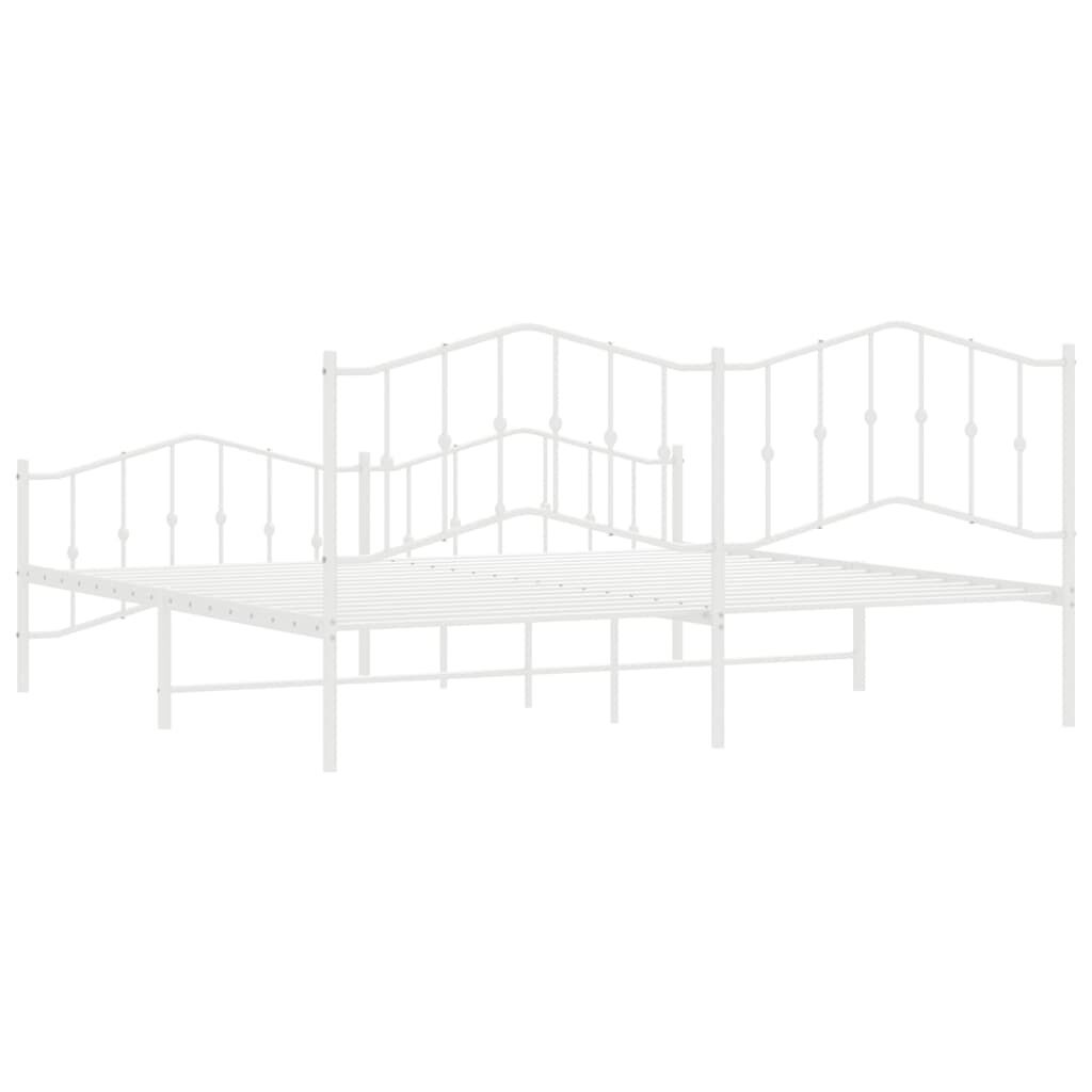 vidaXL Wit Metaal Bedframe 200x200 cm - 55% Korting! Lichte Krasjes