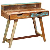 VidaXL Bureau Massief Gerecycled Hout - 35% Korting! Uniek & Handgemaakt