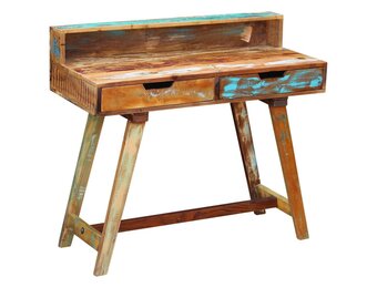 VidaXL Bureau Massief Gerecycled Hout - 35% Korting! Uniek & Handgemaakt