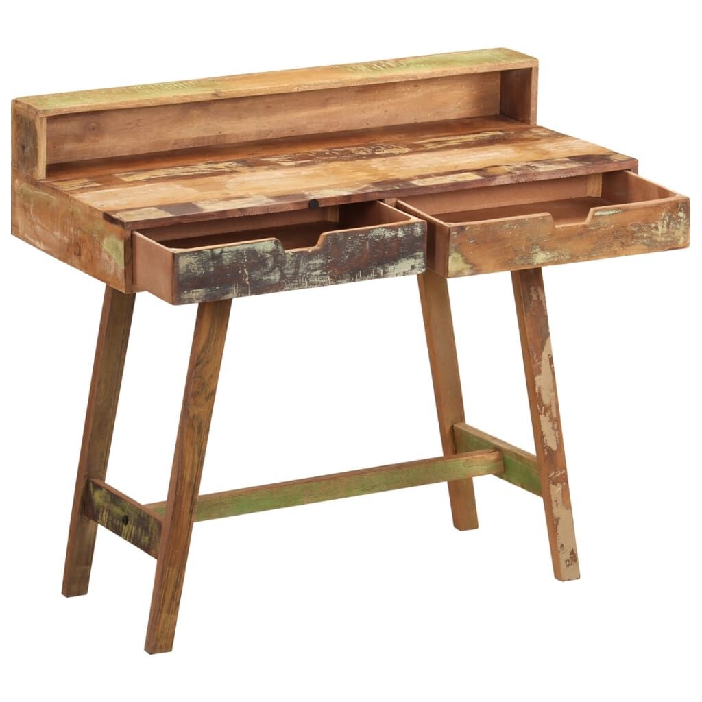 VidaXL Bureau Massief Gerecycled Hout - 35% Korting! Uniek & Handgemaakt