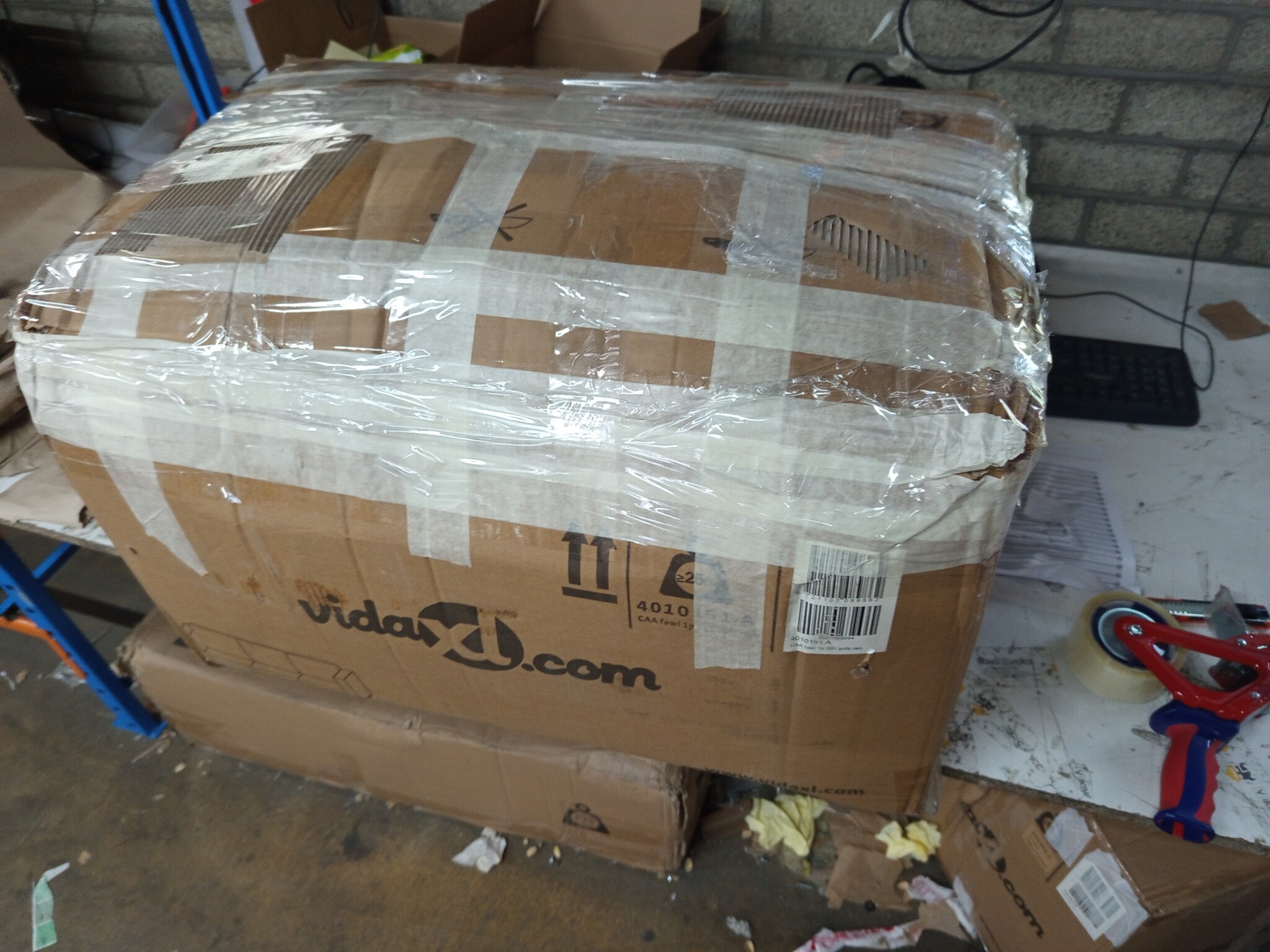 vidaXL Driezitsbank Wijnrood Stof (180cm) - 55% Korting!