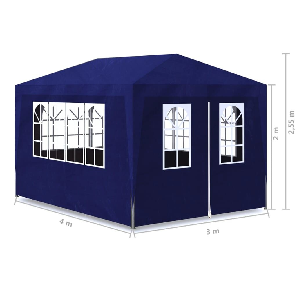 vidaXL Partytent 3x4 m Blauw - 40% Korting! Goede Staat!
