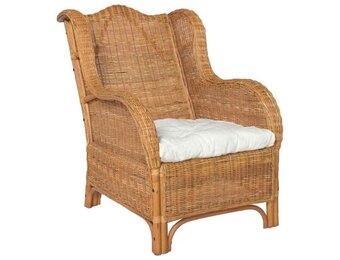 VidaXL Rattan Stoel met Kussen - 40% Korting! Lichtbruin