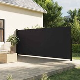 VidaXL Uittrekbaar Windscherm 160x600cm Zwart | Nu 55% Korting!
