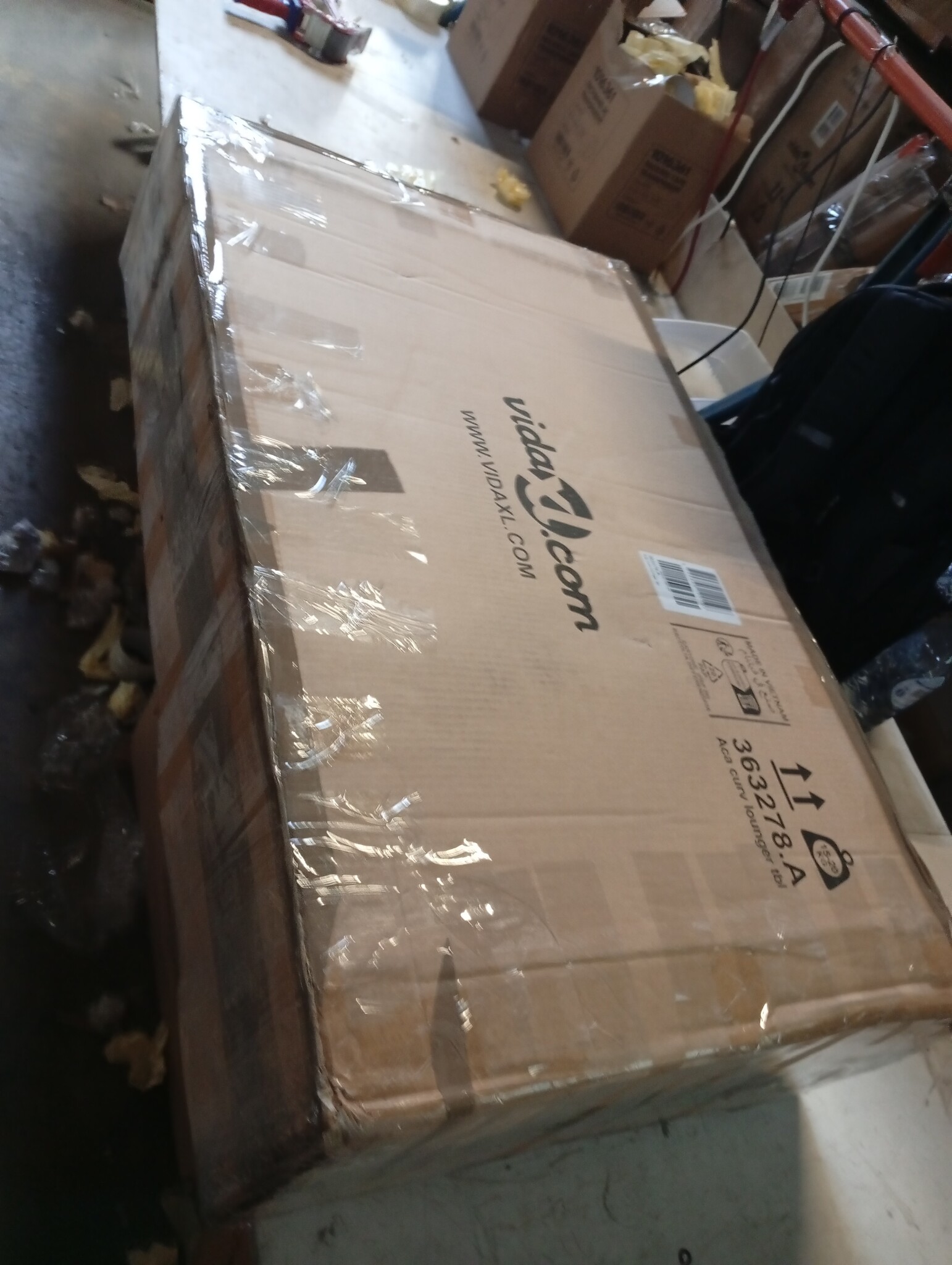 vidaXL Ligbed met Tafel - Massief Acaciahout - 55% Korting - Lichte Krasjes!