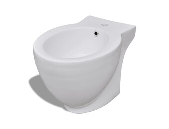 vidaXL Staand Bidet Rond Keramiek Wit - 40% Korting! Nu van €X naar €Y!