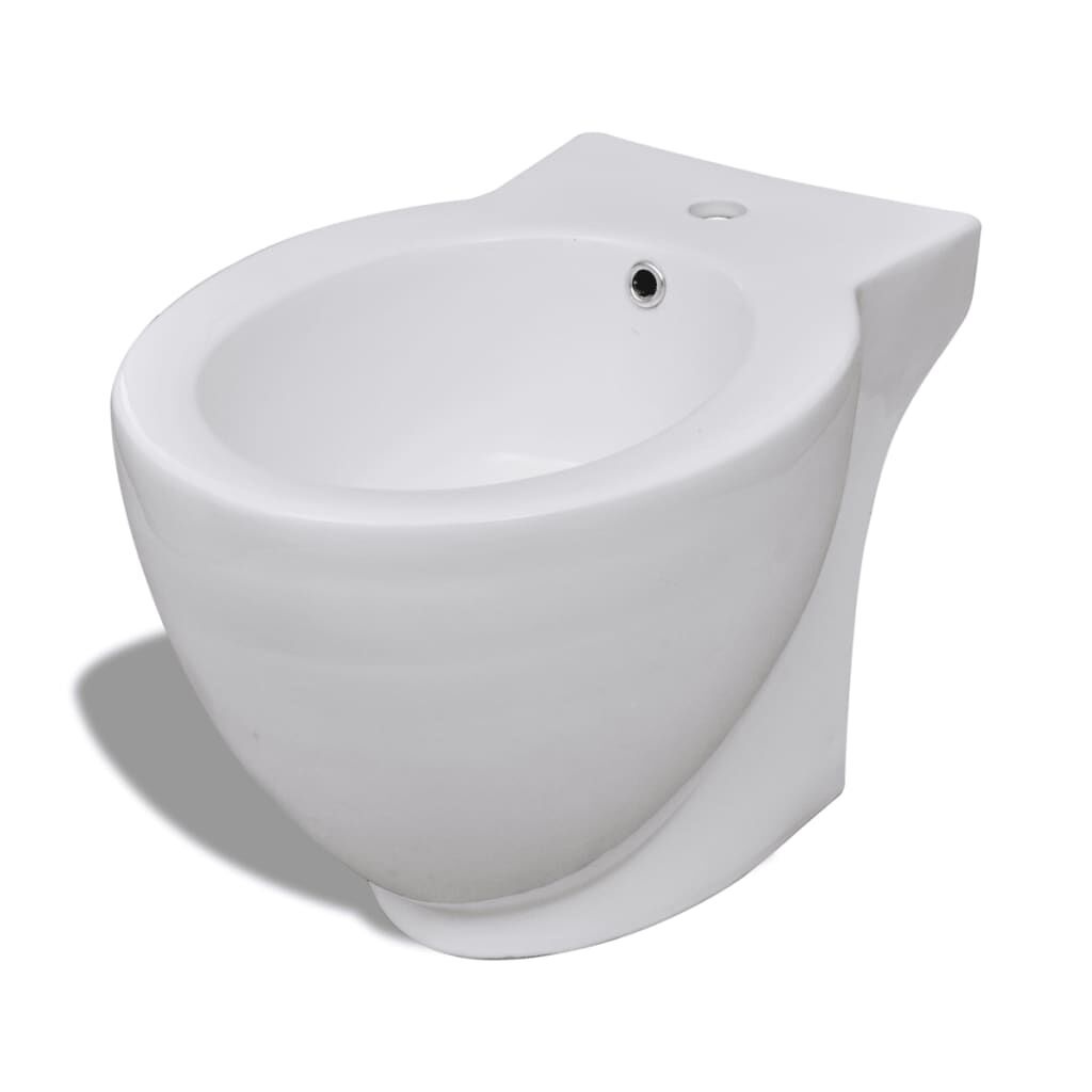 vidaXL Staand Bidet Rond Keramiek Wit - 40% Korting! Nu van €X naar €Y!