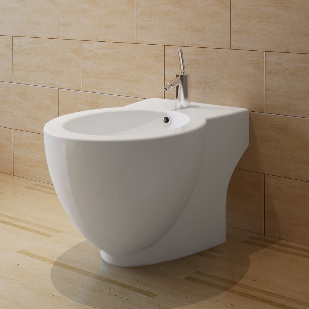 vidaXL Staand Bidet Rond Keramiek Wit - 40% Korting! Nu van €X naar €Y!