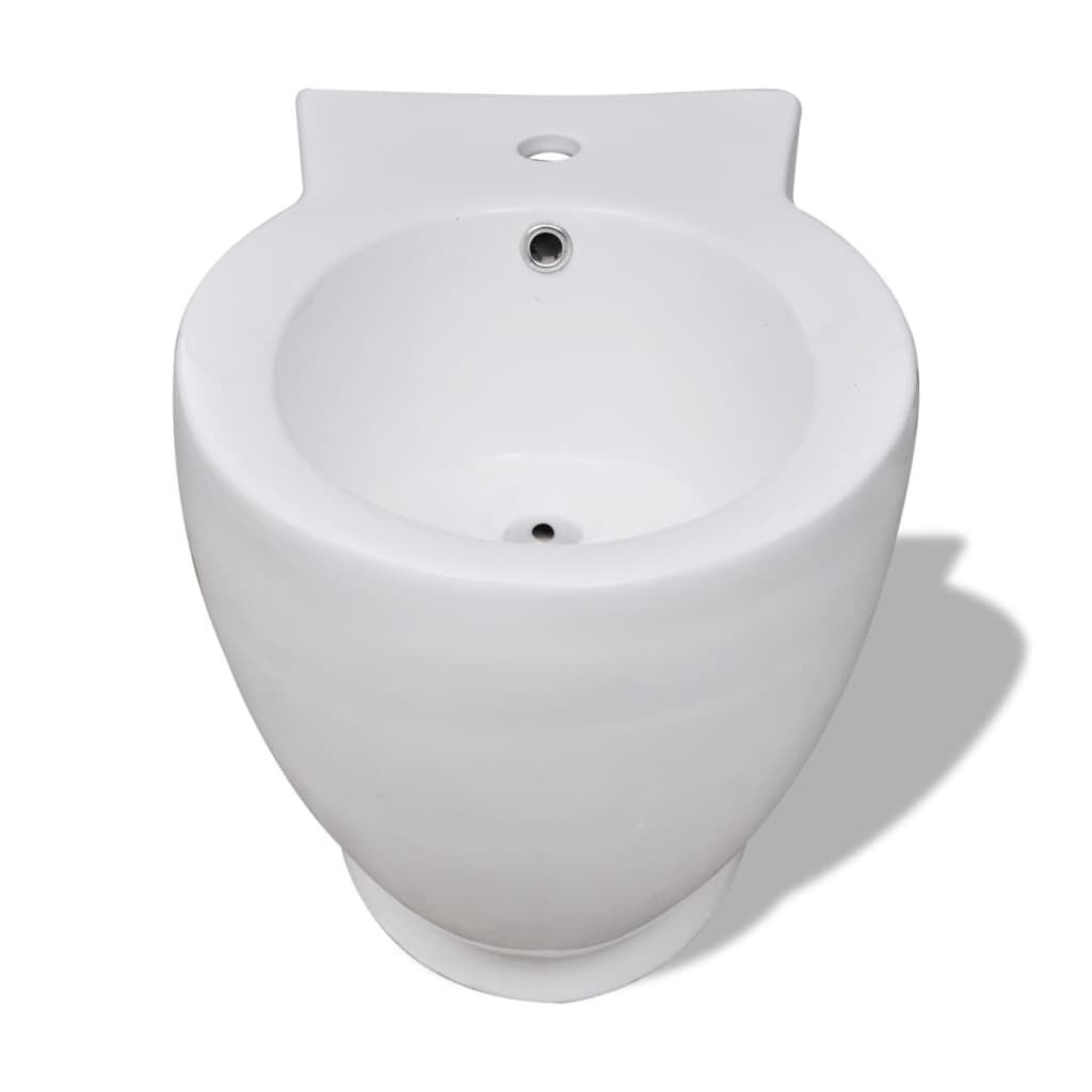 vidaXL Staand Bidet Rond Keramiek Wit - 40% Korting! Nu van €X naar €Y!
