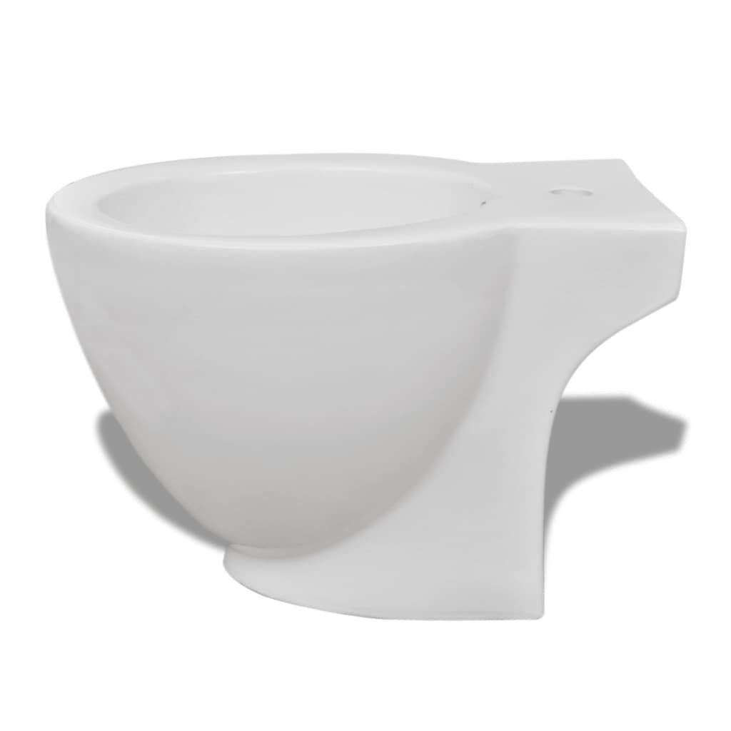 vidaXL Staand Bidet Rond Keramiek Wit - 40% Korting! Nu van €X naar €Y!