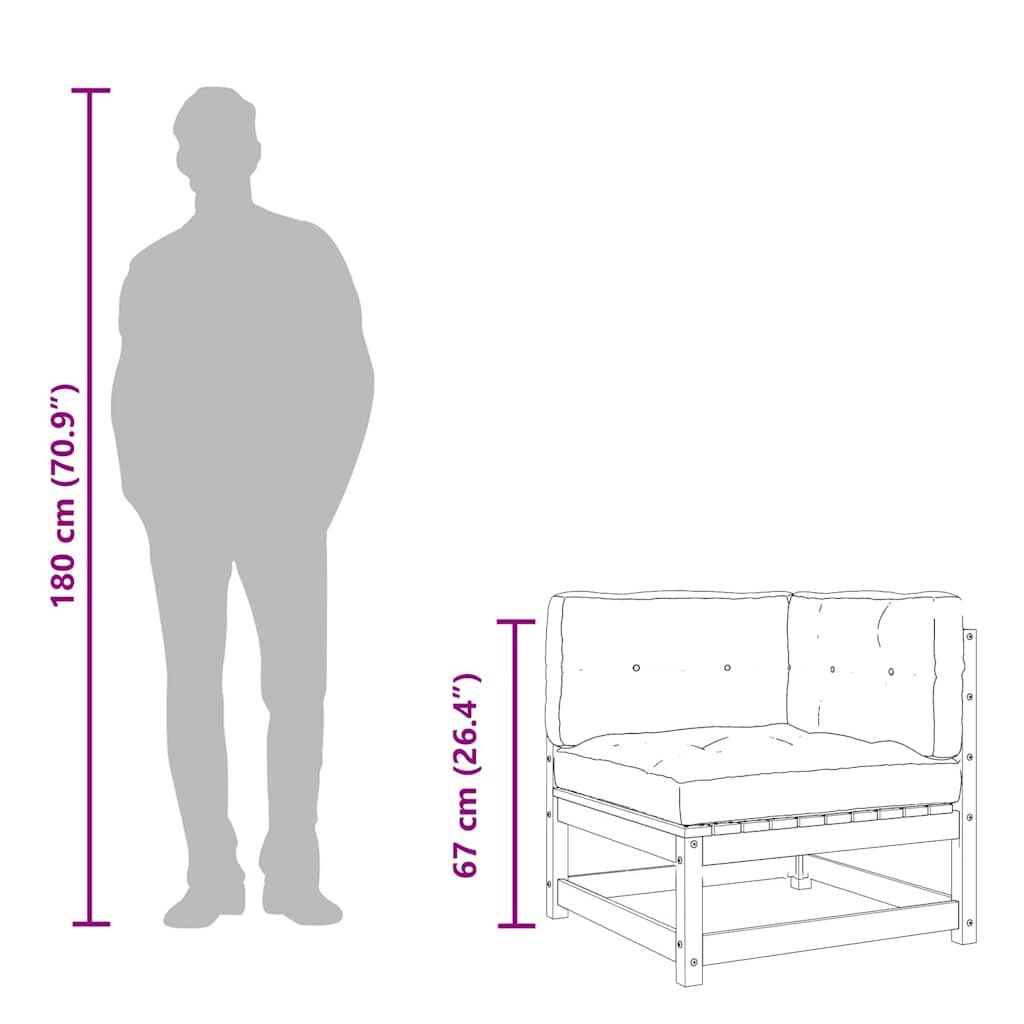 vidaXL Driezitsbank 210cm Stof Donkergrijs | -40% Korting!