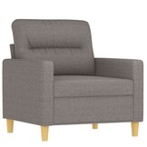 vidaXL Fauteuil Stof Taupe - 60cm Zitting | Nu 40% Korting!