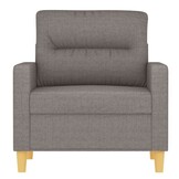 vidaXL Fauteuil Stof Taupe - 60cm Zitting | Nu 40% Korting!
