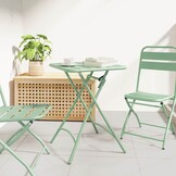 VidaXL Tuinstafel Licht Munt 55x55x73cm Staal - 42% Korting!