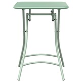 VidaXL Tuinstafel Licht Munt 55x55x73cm Staal - 42% Korting!