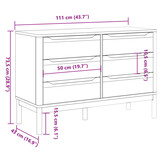 vidaXL Ladekast FLORO Massief Grenenhout Grijs | -40% Korting