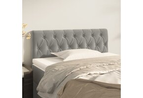 vidaXL Hoofdbord Lichtgrijs Fluweel 90x7x78/88 cm - 46% Korting!