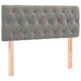 vidaXL Hoofdbord Lichtgrijs Fluweel 90x7x78/88 cm - 46% Korting!