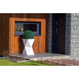 Bloempot VALENCIA 32x25x70cm Wit met LED - 56% Korting!