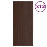vidaXL Dakpanelen 12st 100x45cm Bruin - 64% Korting!