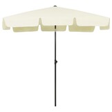 VidaXL Strandparasol 200x125cm Zandgeel - 68% Korting!