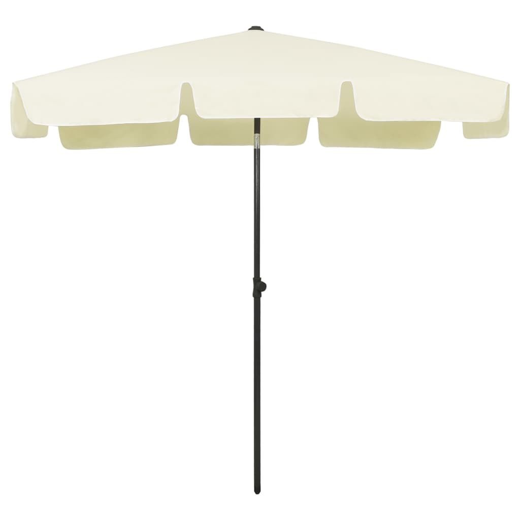 VidaXL Strandparasol 200x125cm Zandgeel - 68% Korting!