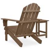 vidaXL Adirondack Tuinstoel + Tafel (64% Korting!) - Massief Vurenhout Bruin