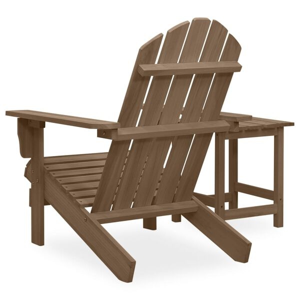 vidaXL Adirondack Tuinstoel + Tafel (64% Korting!) - Massief Vurenhout Bruin