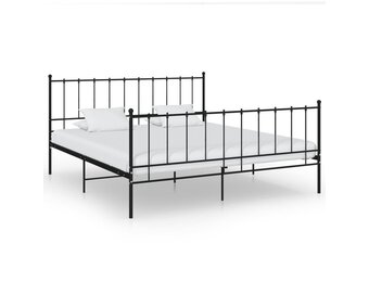 VidaXL Metalen Bedframe Zwart 200x200cm | 60% Korting | Lichte Krasjes