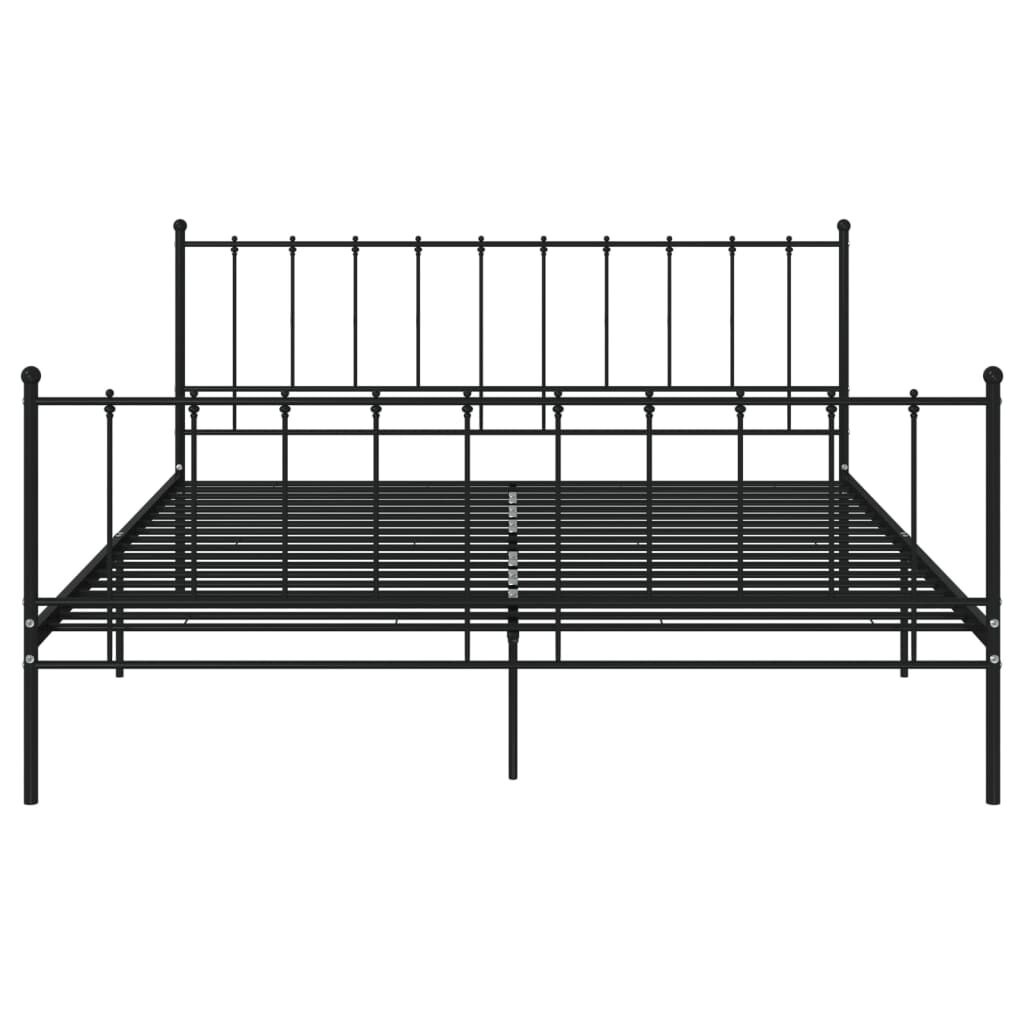 VidaXL Metalen Bedframe Zwart 200x200cm | 60% Korting | Lichte Krasjes