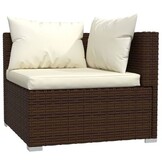 VidaXL Loungeset Poly Rattan Bruin - 60% Korting!