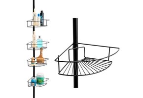 Telescopisch Doucherek Zwart (4 Niveaus) - Nu 46% Korting!